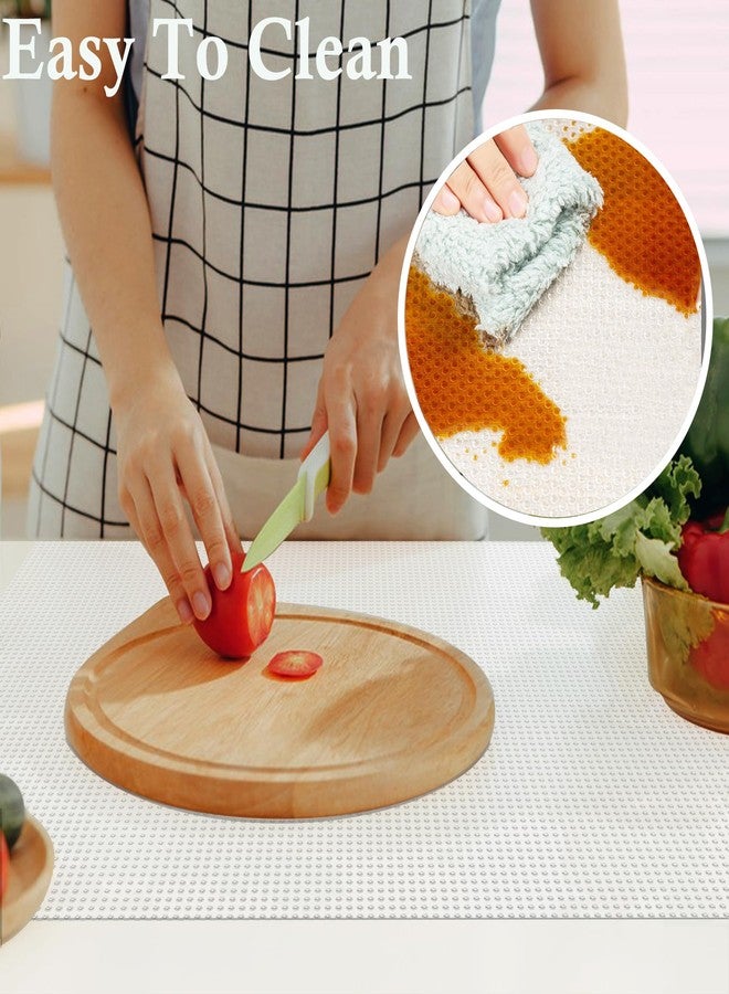 MBSRITY Shelf Liner for Kitchen Cabinets 20 Inch Wide X 20 Ft Non Adhesive Cabinet Drawer Liners Non Slip Waterproof Strong Grip Clear Closet Pantry Shelf Liner Cupboard Refrigerator Bathroom Drawer Mat - Image 2